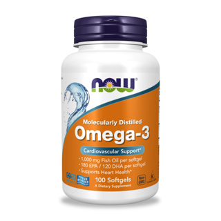 【NOW保健食品】Omega-3魚油膠囊1瓶(100顆) 2瓶/4瓶