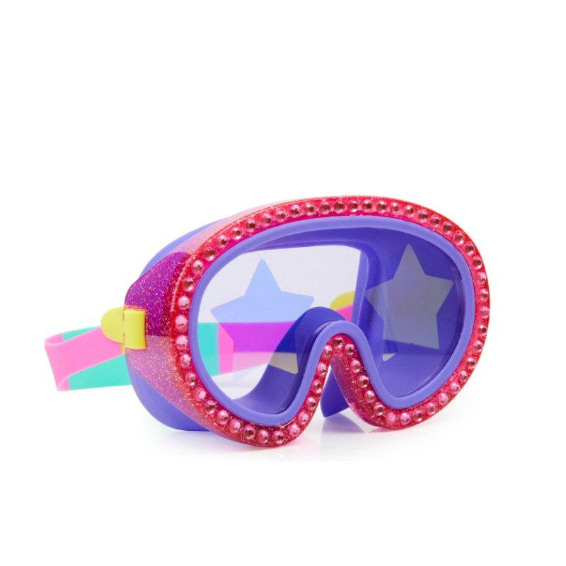 兒童泳鏡 搖滾明星系列-搖滾草莓⎥Bling2o 兒童造型泳鏡