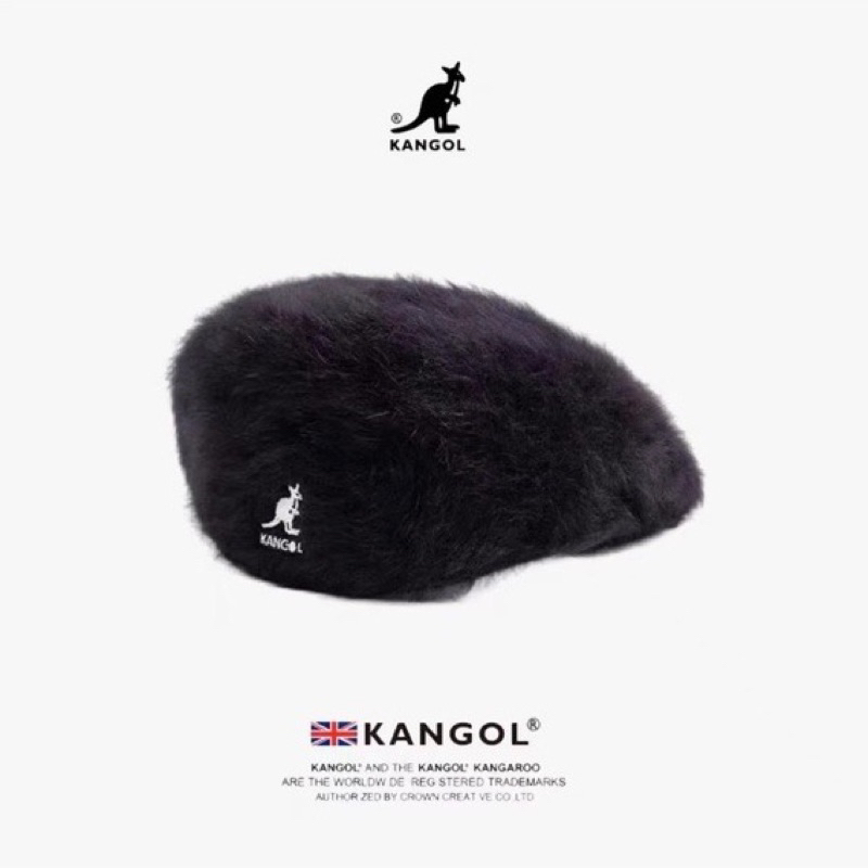 袋鼠🦘KANGOL 黑色兔毛小偷帽 畫家帽  M