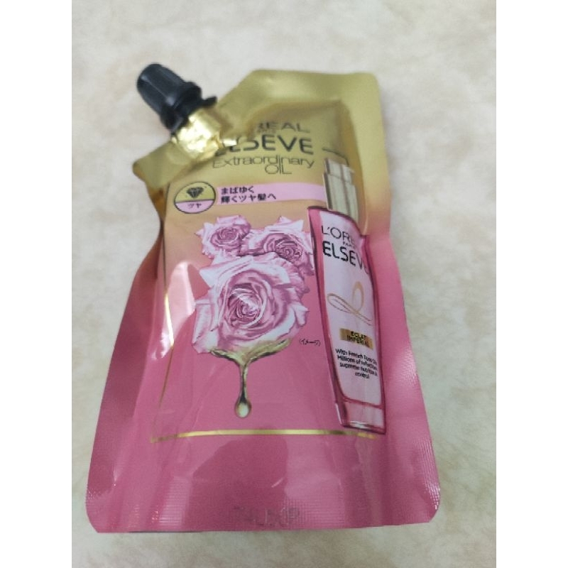 巴黎萊雅金緻護髮精油-玫瑰精華90ml補充包