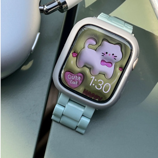 ［Moon]糖果色錶帶 Apple WatchS8/S7/SE/6/5/4/3/2/1錶帶 41MM 45MM女士錶帶