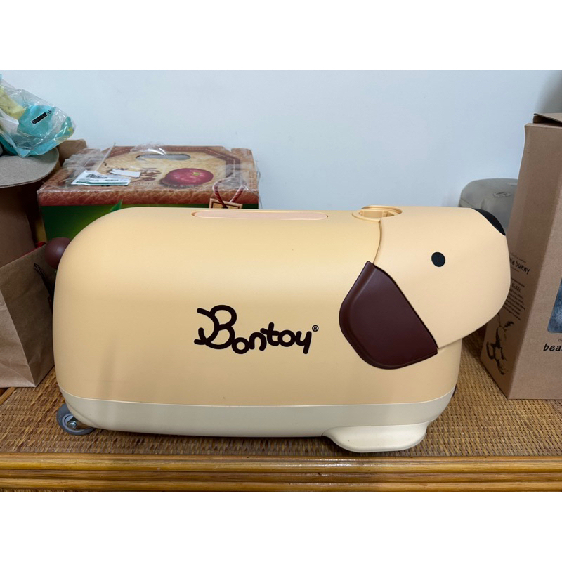 Bontoy 狗狗滑步車行李箱 紅點設計美學騎乘 黃金獵犬 出國必備 兒童行李箱 可搭乘 全新品 免運