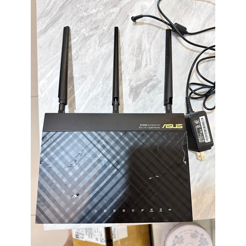 二手 ASUS 華碩 RT-AC66U+ AC1750 雙頻 Gigabit 無線路由器 AC66U PLUS B1