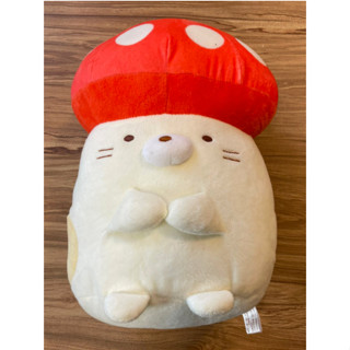 二手 角落生物 蘑菇貓 娃娃 正版 絨毛坐姿森林款 10英吋 25cm sumikogurashi