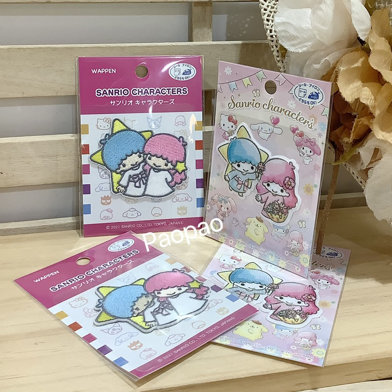 日本正版 2021 Sanrio 雙子星 KIKILALA 貼布 燙布貼 刺繡布貼 燙貼布 布貼