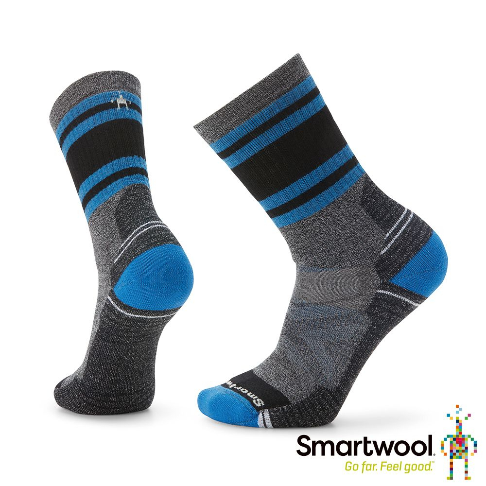【Smartwool】機能戶外中級減震印花中長襪(黑色)登山襪 中筒襪 運動襪 羊毛襪 |SMCB0NAB0695