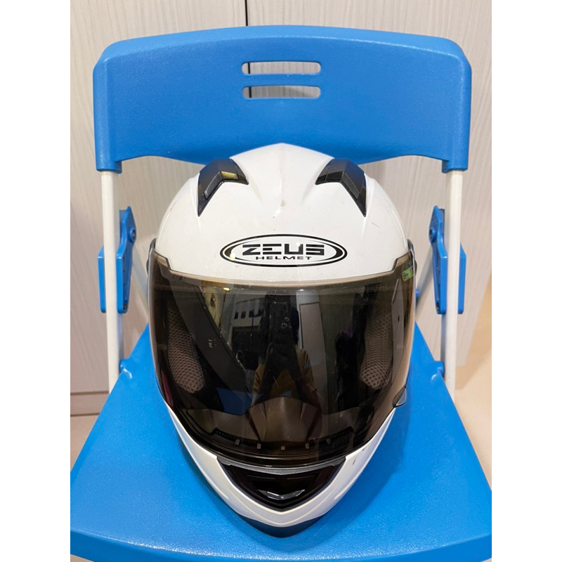 【ZEUS】ZS811素色(白)全罩式安全帽 二手