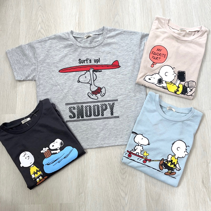 120～130公分穿史努比童裝 snoopy 短袖上衣 兒童衣服 夏季套裝 兒童Tshirt Snoopy Tshirt