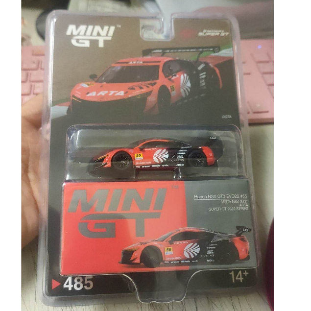 (現貨) Mini GT 485 美版 Honda NSX GT3 EVO22 #55  GT 2022 Series