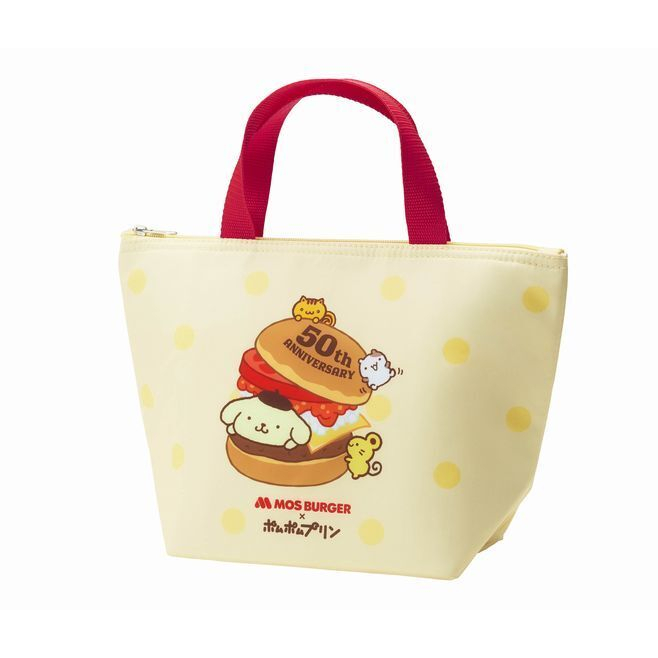 日本 正版 摩斯漢堡 MOS 拉鏈 保溫 保冷袋 布丁狗 午餐袋 便當袋 黃色 手提袋 保溫袋 保冷 保溫 拉鏈袋