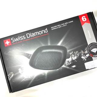 【桃園春日店】Swiss Diamond 商品（XD63241 瑞士鑽石方鑽牛排鍋 24cm 無蓋 未經使用