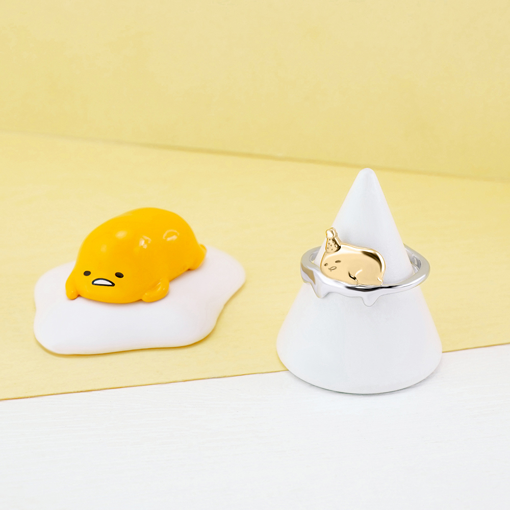 STORY故事銀飾-Gudetama 10週年系列-懶得過生日的蛋黃哥純銀戒指