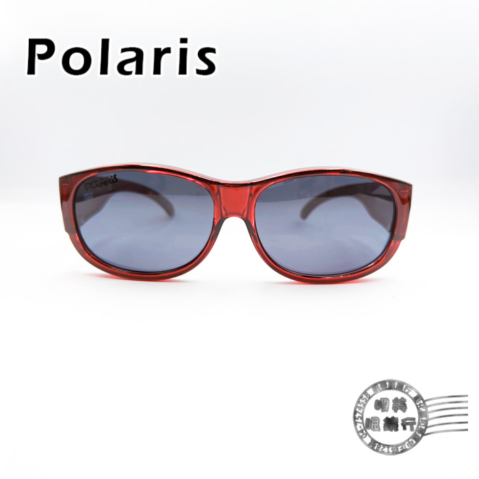 POLARIS太陽眼鏡/PS81760R/紅色X小碎花鏡腳/偏光太陽眼鏡/明美鐘錶眼鏡