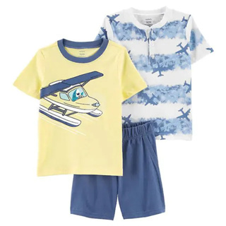 【aa】CARTERS 兒童服飾三件套組 飛機5T_1574785-B-5T