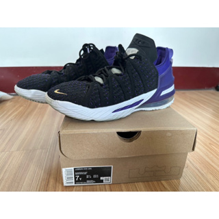 Nike 籃球鞋 LeBron XVIII 運動 女鞋 黑 紫 CW2760004