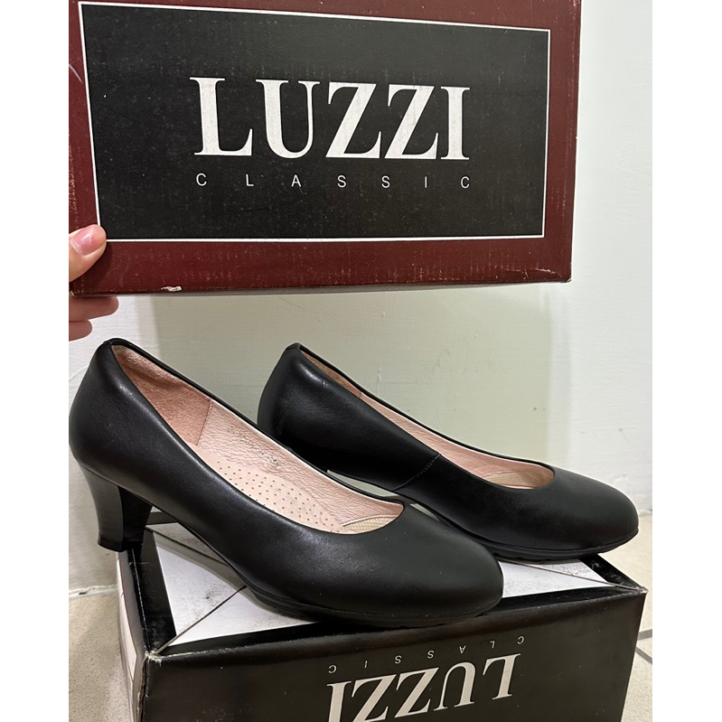 🚨限時特價❗️LUZZI 羊皮跟鞋 黑 女鞋 鞋全家福 低跟鞋 工作鞋 面試鞋 上班鞋 瑞秋空姐教室 可面