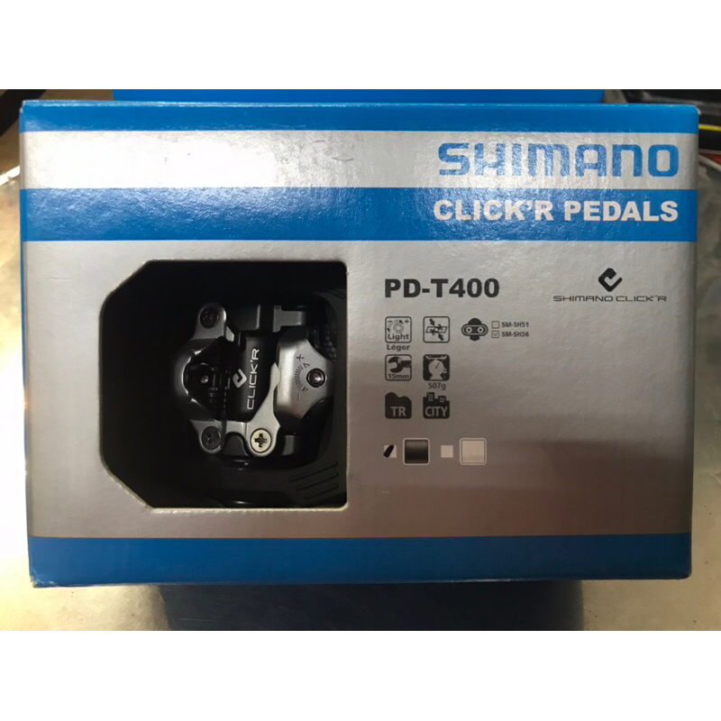 Shimano PD-T400 CLICK'R 自行車登山車踏板