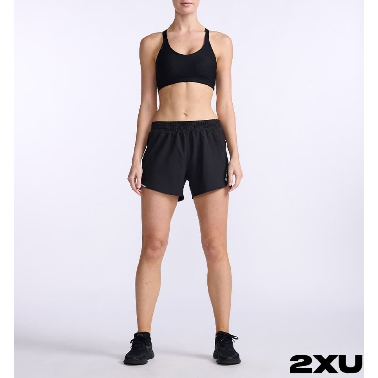 2XU 女 Aero 5吋短褲 黑/反光銀