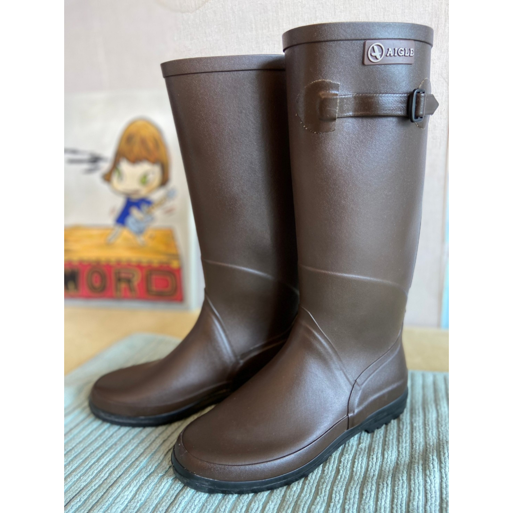 2ndavenue_taiwan*二手良品*AIGLE 戶外品牌雨靴Boots