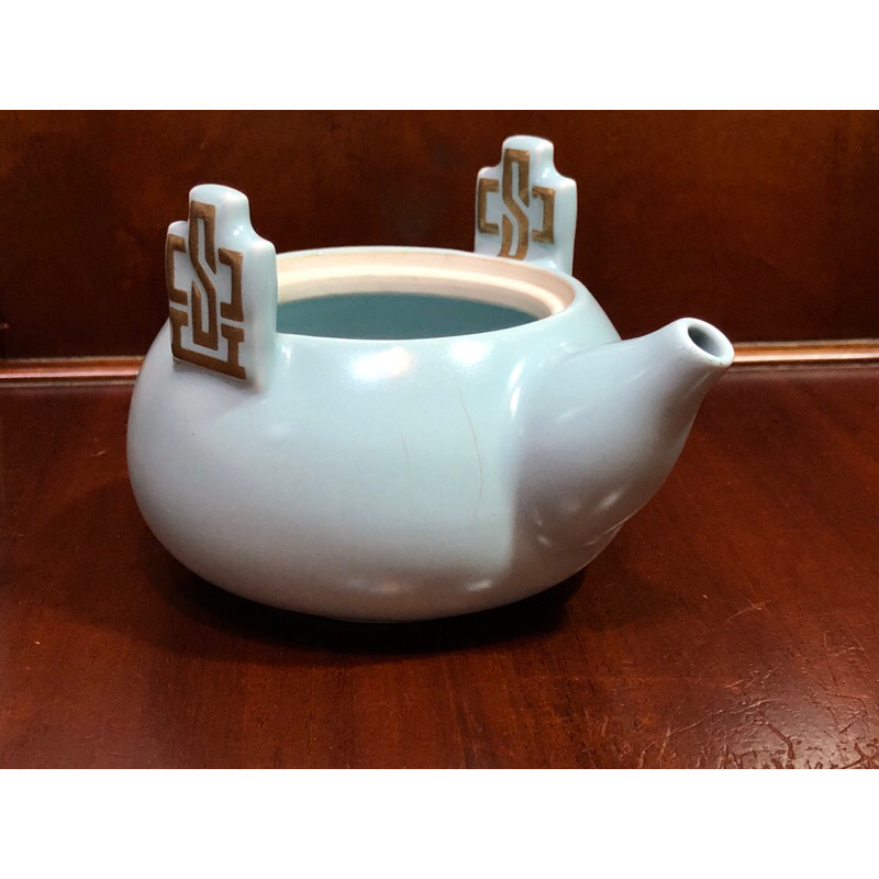 中鋼茶壺，臺華窯製，中鋼工會紀念品。