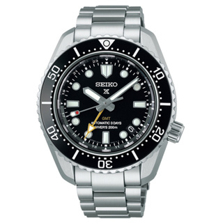 SEIKO精工PROSPEX GMT兩地時間陶瓷錶圈200米潛水錶-黑(SPB383J1/6R54-00D0D)SK28