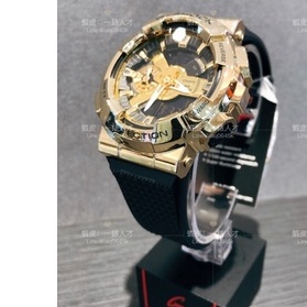 CASIO 卡西歐 G-SHOCK 時尚黑金 雙顯腕錶 GM-110G-1A9