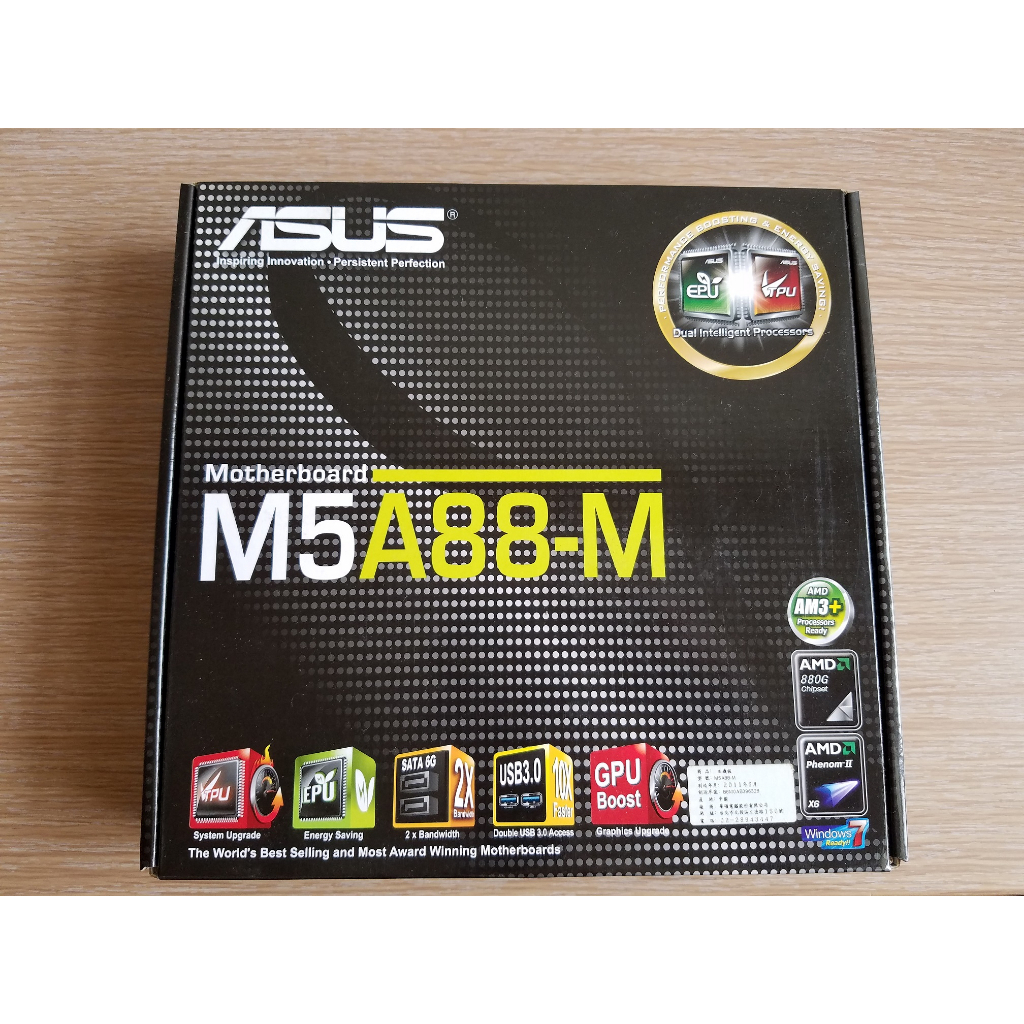ASUS 華碩 M5A88-M 主機板 880G DDR3 AM3 AMD