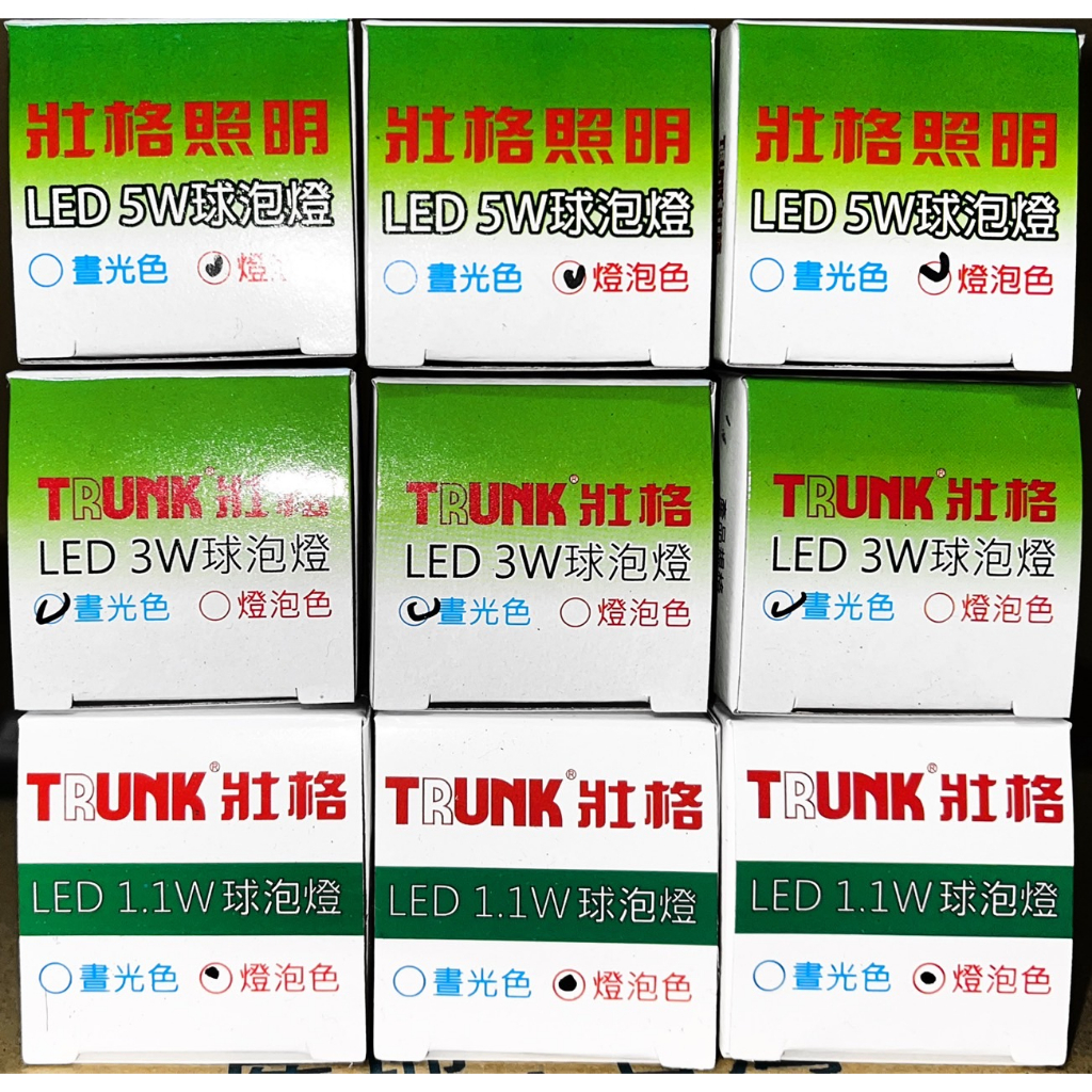 壯格 LED燈泡  1.1W  3W  5W (多件可任選)