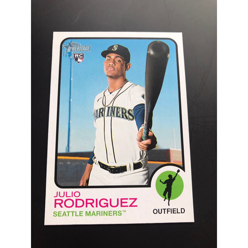 MLB Julio Rodriguez topps RC heritage 西雅圖水手隊大物強打 球員卡