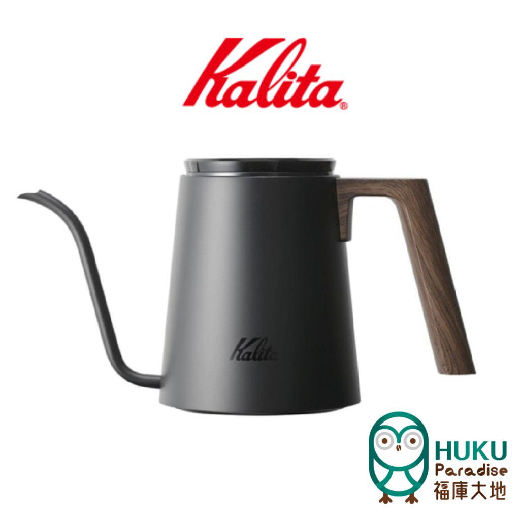 【日本Kalita】0.8L 手沖壺 彈蓋設計 頂級不鏽鋼材質 細口壺 木紋把手 (800ml) KDP-800