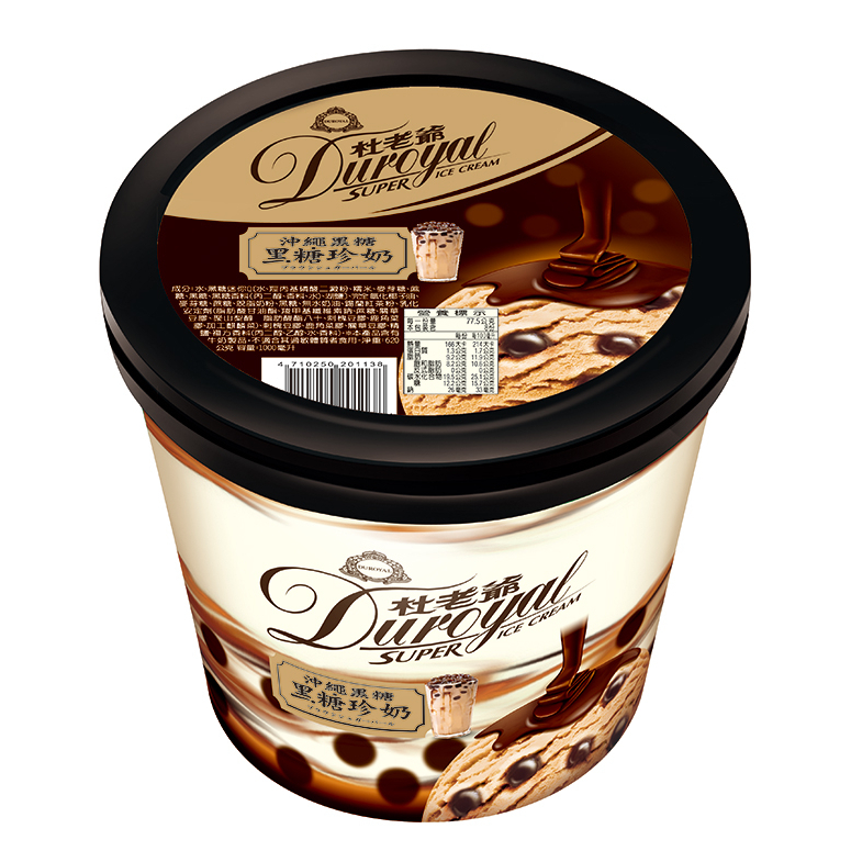 【杜老爺】超級黑糖珍奶冰淇淋1L