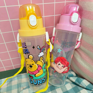 💗正版現貨💗迪士尼 臺灣製 彈蓋水壺 直飲水壺 環保水壺 水壺 背帶水壺 兒童水壺 水瓶 維尼 美人魚 愛麗兒 隨行杯