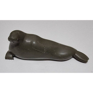 二手海豹模型Canada Eskimo INUIT Art Elephant SEAL Figurine Carving