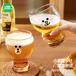 台灣現貨⭐ LINE FRIENDS 啤酒杯 玻璃 水杯 冷飲杯 牛奶杯 BROWN 熊大 CONY 兔兔 SALLY