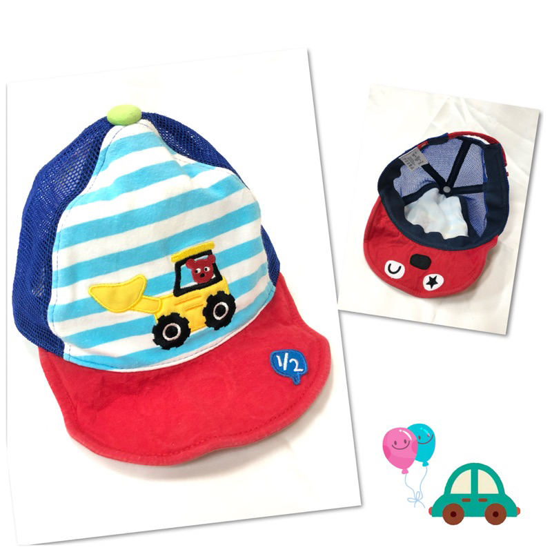 🎀WHY AND 1/2 普普熊挖土機鏤空帽子🧢5號 ACH0005