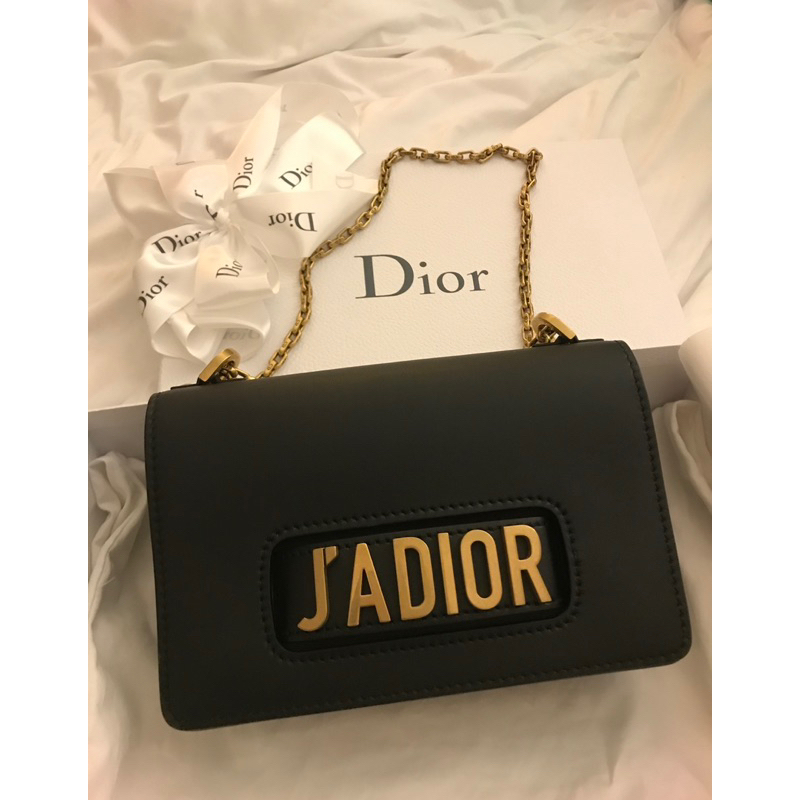 Dior 黑色 牛皮 JADIOR 鍊包