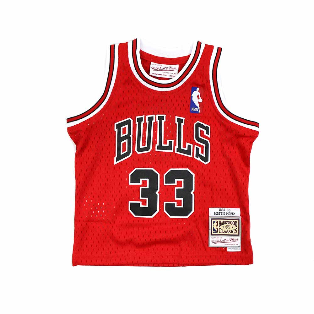 NBA M&amp;N 新生兒 G1 Swingman復古球衣 公牛隊 97-98 Scottie Pippen #33 紅色