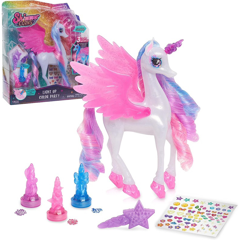 美國全新 禮物 發光獨角獸 DIY 打造妳的專屬🦄️  打扮 發光 兒童 玩具 彩虹小馬