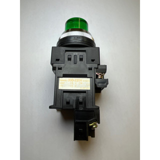 30mm 帶燈 無段 綠色凸頭按鈕開關 日製KimDen AL30T10B9G