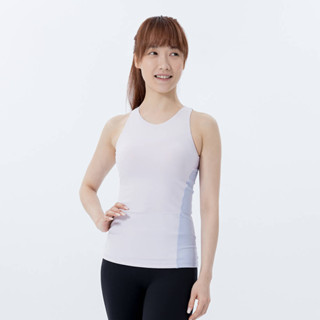 【NAMASTE】Lynn 不對稱撞色上衣 - 粉紫 - 230264