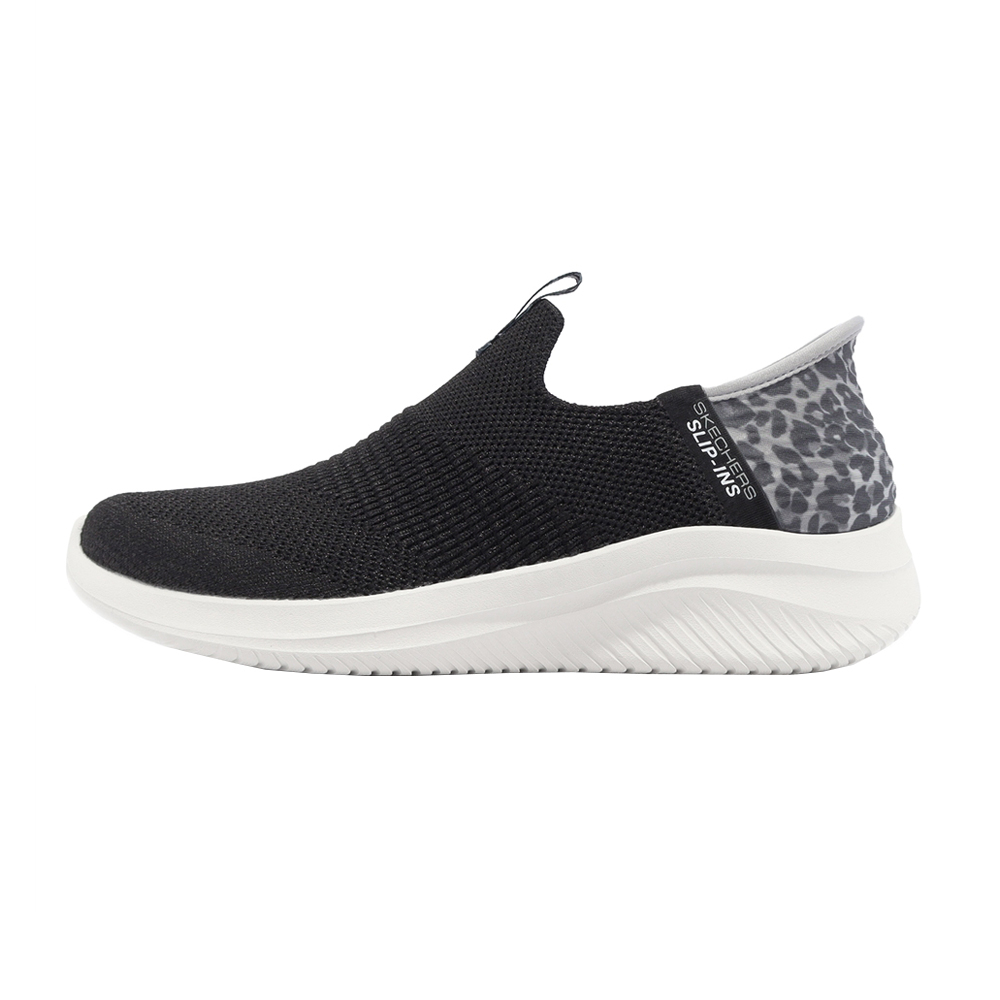 SKECHERS Ultra Flex 3 動物紋套式休閒鞋 女鞋 黑灰 429-149712BKLD 鞋鞋俱樂部