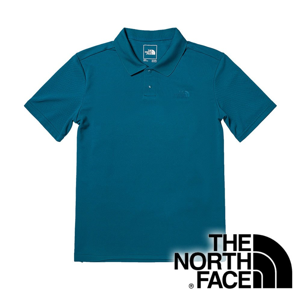 【THE NORTH FACE 美國】男快乾短袖POLO上衣『藍綠』NF0A7WD2 戶外 登山 時尚 休閒 上衣 短袖