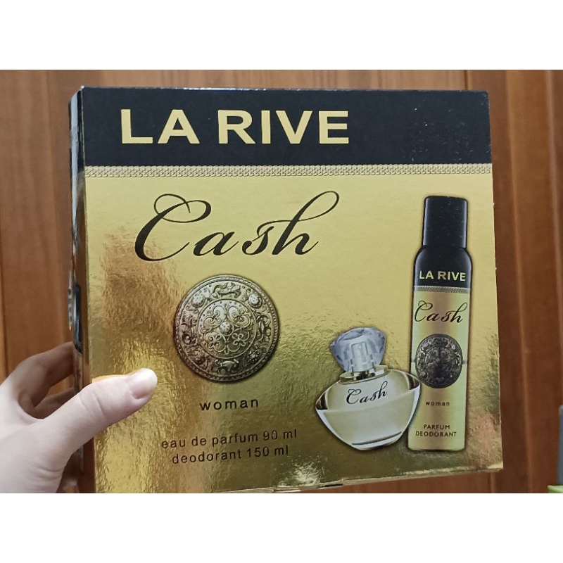 La Rive Cash Woman 黃金女郎香氛禮盒(淡香精90ml+噴霧150ml)(香水僅試香1次)
