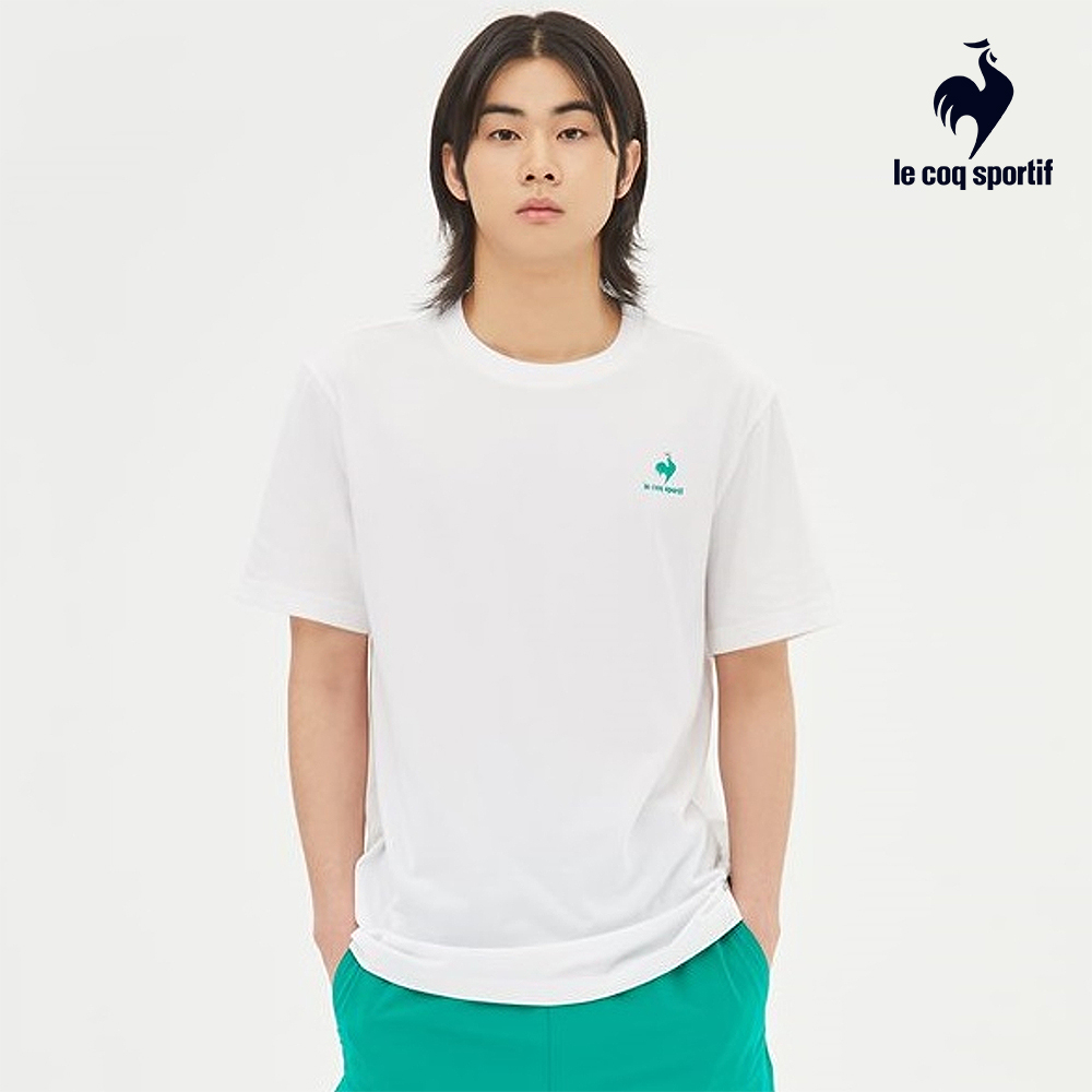 【LE COQ SPORTIF 法國公雞】韓版短袖T恤-男女款-白色-LKR23204