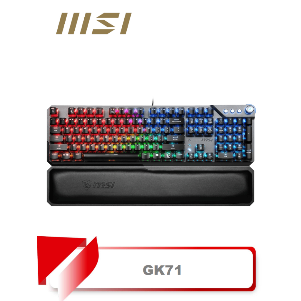 【TN STAR】微星 MSI VIGOR GK71 SONIC 電競鍵盤 最輕軸體/線性紅軸/中文/海綿手托/線性紅軸