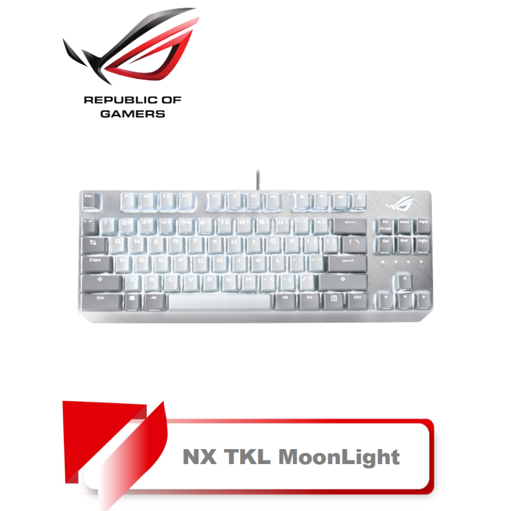 【TN STAR】ROG Strix Scope NX TKL Moonlight White 機械鍵盤/青軸/紅軸