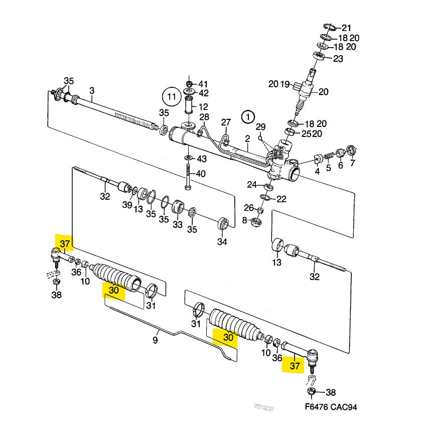 [鋼彈汽材鋪] SAAB 9000 方向機和尚頭 方向機防塵套