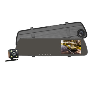 路易視 GX6 1080P GPS測速警報雙鏡頭後視鏡行車記錄器