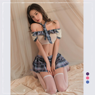 ❤️霏夜❤️臺灣現貨天天出貨有發票❤️格子紋一字領學生妹 JK制服百褶裙 角色扮演 透視水手服 cosplay S453