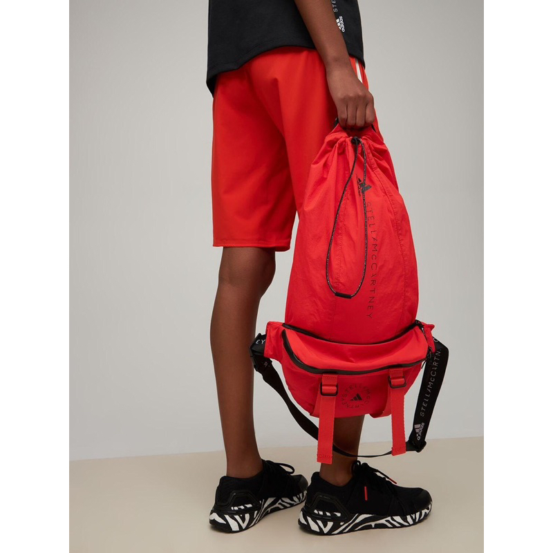 （現貨）全新真品愛迪達Adidas Stella McCartney兩用運動包後背包腰包胸包束口包肩背包紅色霹靂包